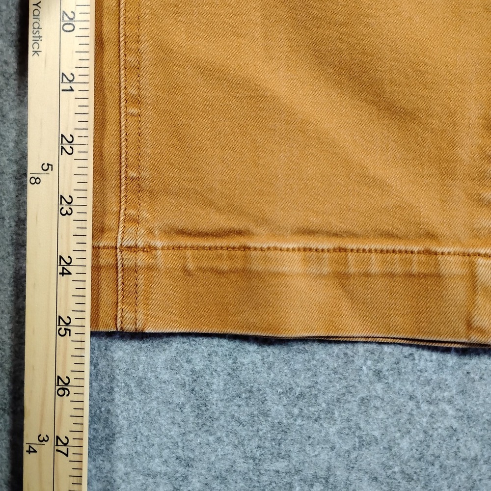 Everlane Womens Cropped Straight Leg Pants Ochre Brown High Rise Chino Size 4 - Picture 5 of 9
